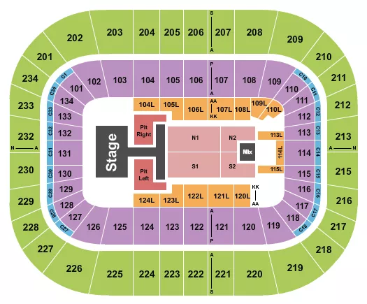 seating chart for Bryce Jordan Center - Parker McCollum - eventticketscenter.com