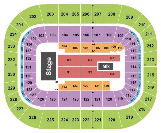 seating chart for Bryce Jordan Center - TSO - eventticketscenter.com