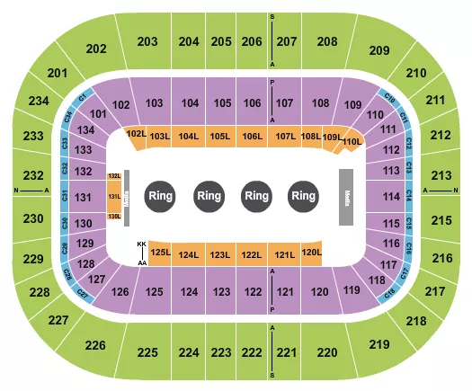 seating chart for Bryce Jordan Center - Wrestling - Olympic Trials - eventticketscenter.com