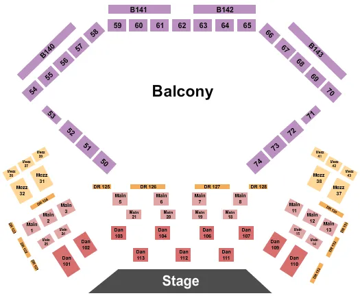 seating chart for Buck Owens Crystal Palace - Endstage-2 - eventticketscenter.com