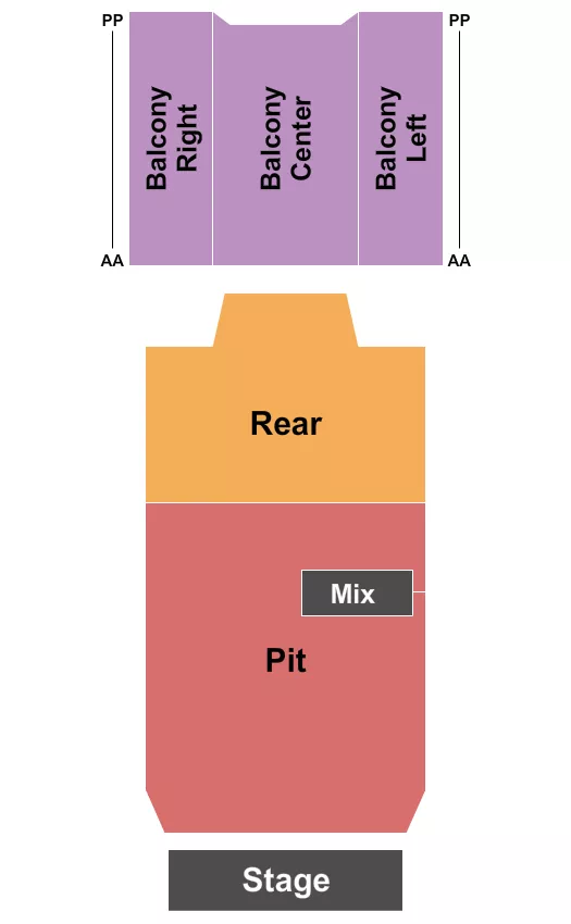 seating chart for Buckhead Theatre - Pit/Rear/Rsv Balc - eventticketscenter.com