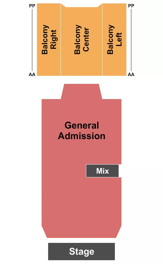 seating chart for Buckhead Theatre - Endstage GA Orch 1 - eventticketscenter.com