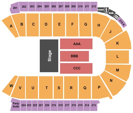 seating chart for Blue Arena At The Ranch Events Complex - Chicago - eventticketscenter.com