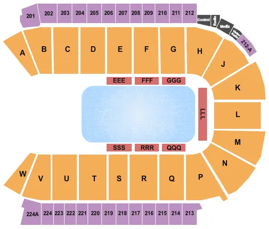 seating chart for Blue Arena At The Ranch Events Complex - Disney On Ice-1 - eventticketscenter.com