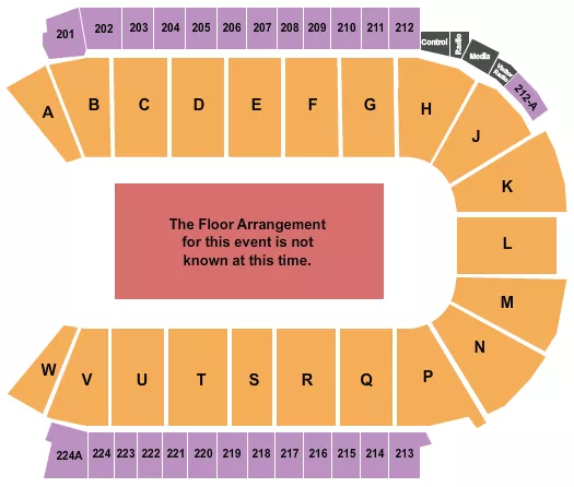 seating chart for Blue Arena At The Ranch Events Complex - Generic Floor - eventticketscenter.com