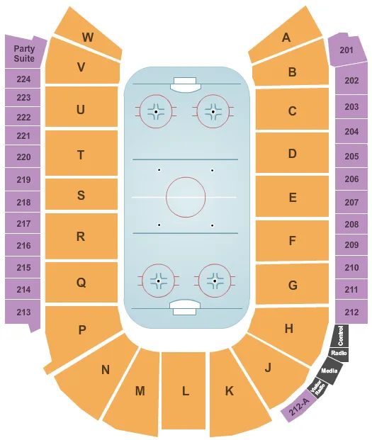 seating chart for Blue Arena At The Ranch Events Complex - Hockey - eventticketscenter.com