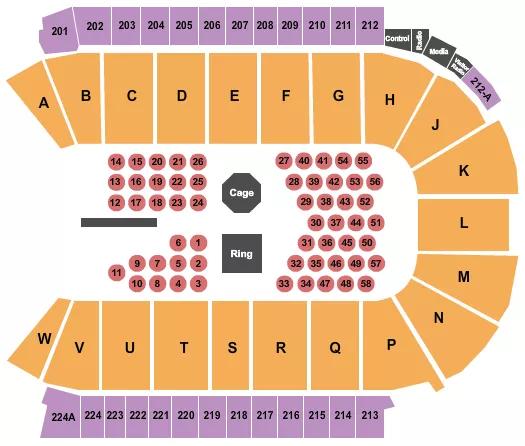 seating chart for Blue Federal Credit Union Arena - MMA - eventticketscenter.com