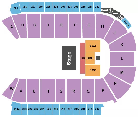 seating chart for Blue Arena At The Ranch Events Complex - Sesame Street Live! - eventticketscenter.com