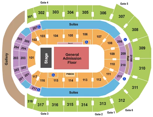 seating chart for Budweiser Gardens - Endstage GA Floor 2 - eventticketscenter.com