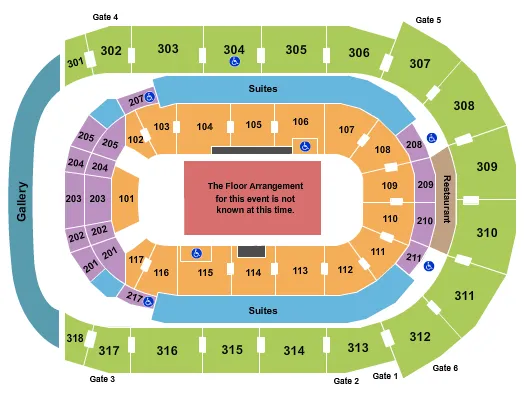 seating chart for Budweiser Gardens - Generic Floor - eventticketscenter.com