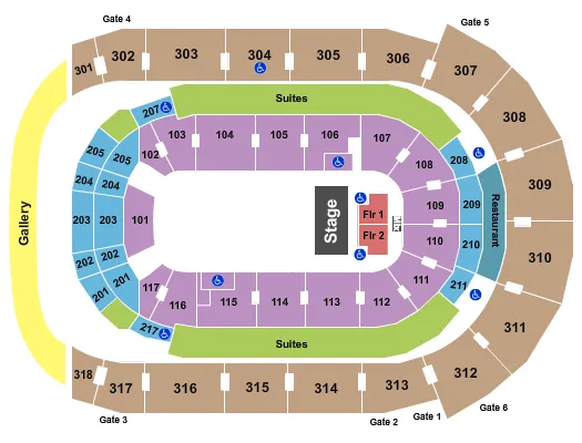 seating chart for Budweiser Gardens - Simple Minds - eventticketscenter.com