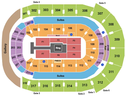 seating chart for Budweiser Gardens - WWE - eventticketscenter.com