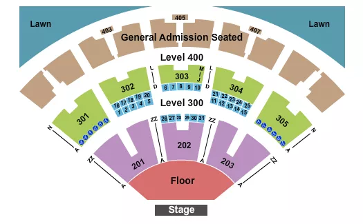 seating chart for Budweiser Stage - Toronto - Endstage GA Floor/GA 400 - eventticketscenter.com