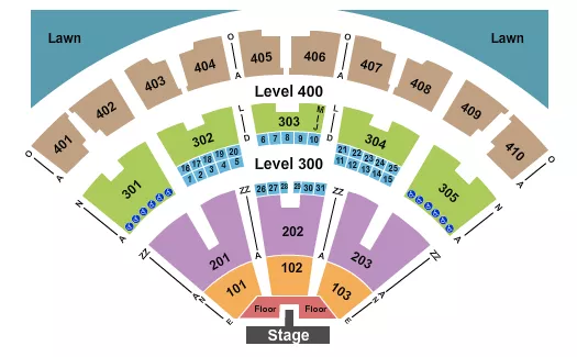seating chart for Budweiser Stage - Toronto - Endstage GA Floor w/ Catwalk - eventticketscenter.com