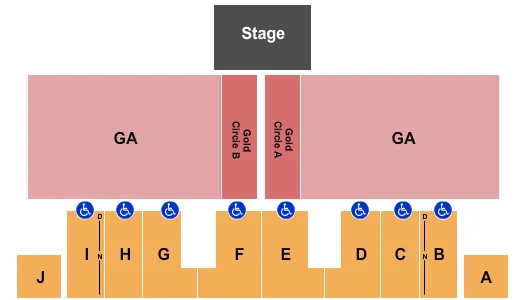 seating chart for Buffalo County Fairgrounds - Endstage Gold Circle - eventticketscenter.com