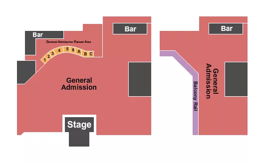 seating chart for Buffalo Riverworks - Endstage GA/Table/Railing - eventticketscenter.com