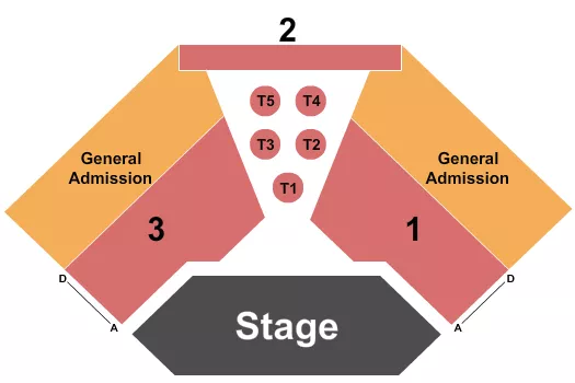 seating chart for Bugsy's Cabaret at Flamingo Hotel - Endstage 2 - eventticketscenter.com