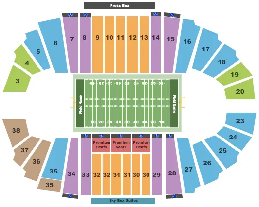 seating chart for Valley Children's Stadium - Football - eventticketscenter.com