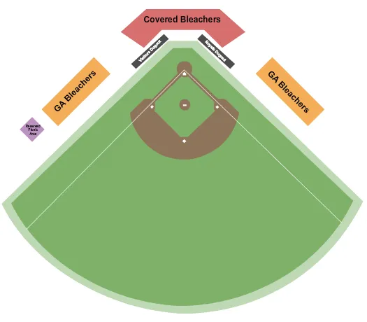 seating chart for Burlington Athletic Stadium - Baseball - eventticketscenter.com