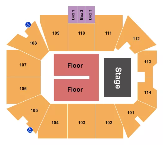 seating chart for Burns Arena - UT - Theo Von - eventticketscenter.com