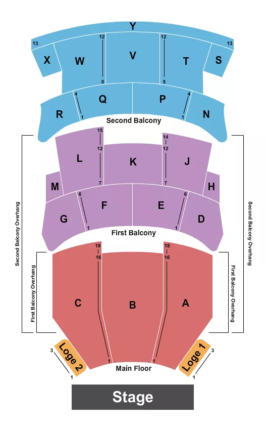 seating chart for Burton Cummings Theatre - End Stage 2 - eventticketscenter.com