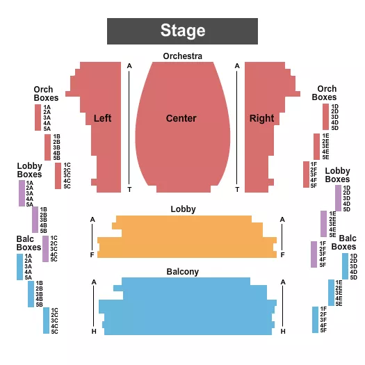 seating chart for Byers Theatre at Sandy Springs Performing Arts Center - End Stage 2 - eventticketscenter.com