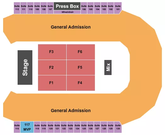 seating chart for CAA Centre - End Stage & General Admission - eventticketscenter.com