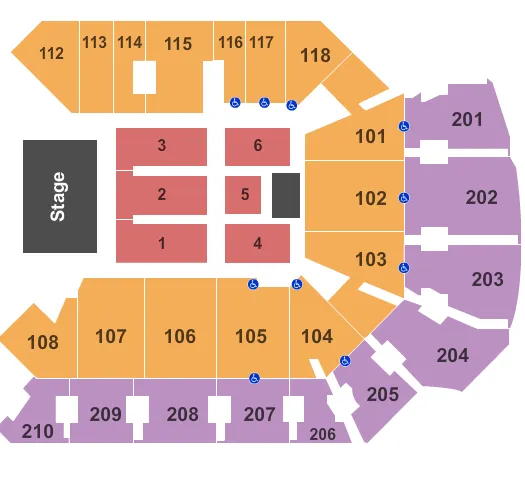 seating chart for Addition Financial Arena - End Stage - eventticketscenter.com