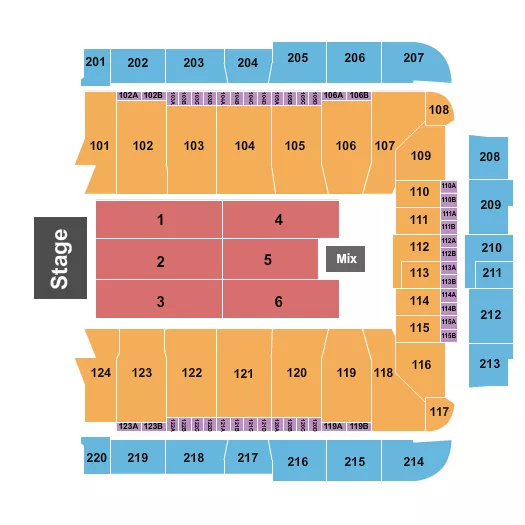 seating chart for CFG Bank Arena - End Stage 8 - eventticketscenter.com