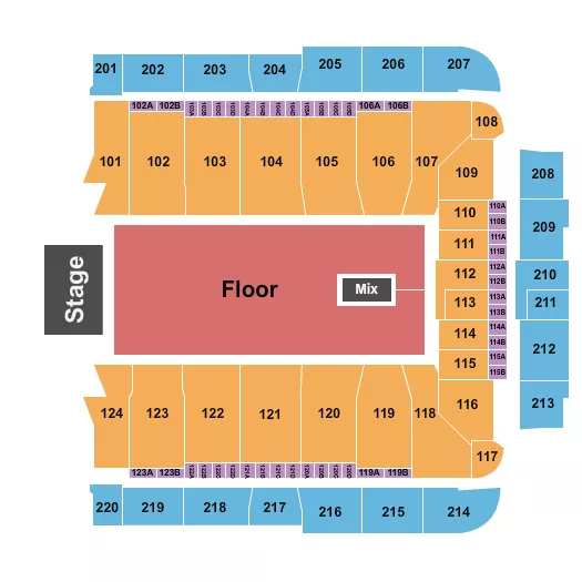 seating chart for CFG Bank Arena - Endstage GA Floor 2 - eventticketscenter.com