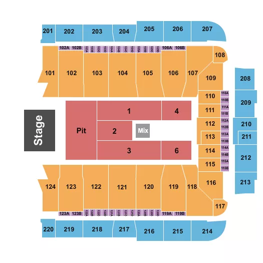 seating chart for CFG Bank Arena - Endstage Pit - eventticketscenter.com