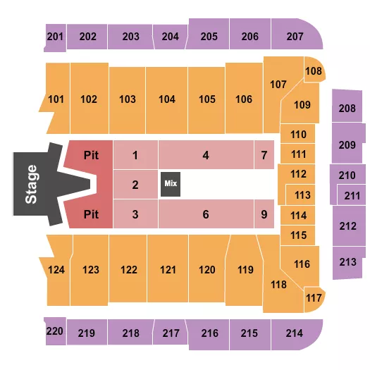 seating chart for CFG Bank Arena - AJR - eventticketscenter.com