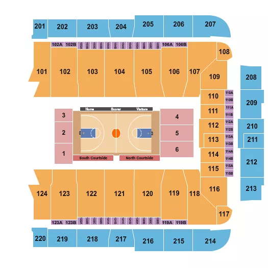 seating chart for CFG Bank Arena - Basketball 1 - eventticketscenter.com