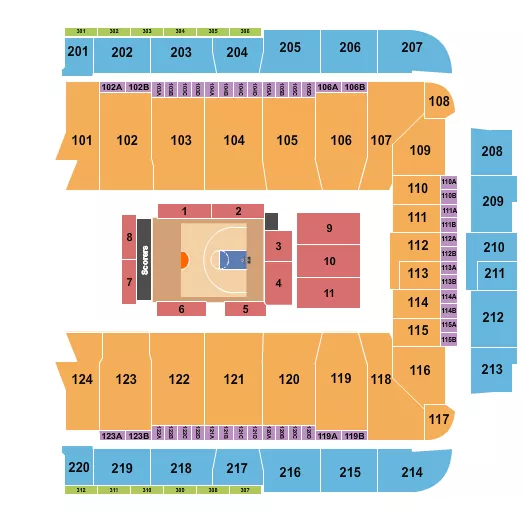 seating chart for CFG Bank Arena - Basketball - Big3 - eventticketscenter.com