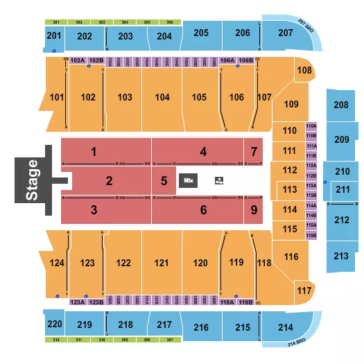 seating chart for CFG Bank Arena - Bryan Adams - eventticketscenter.com