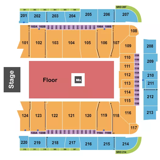 seating chart for CFG Bank Arena - Bryson Tiller - eventticketscenter.com