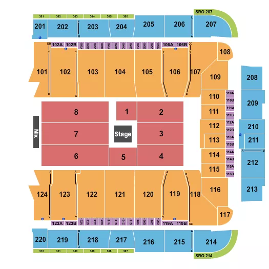 seating chart for CFG Bank Arena - Center Stage 4 - eventticketscenter.com