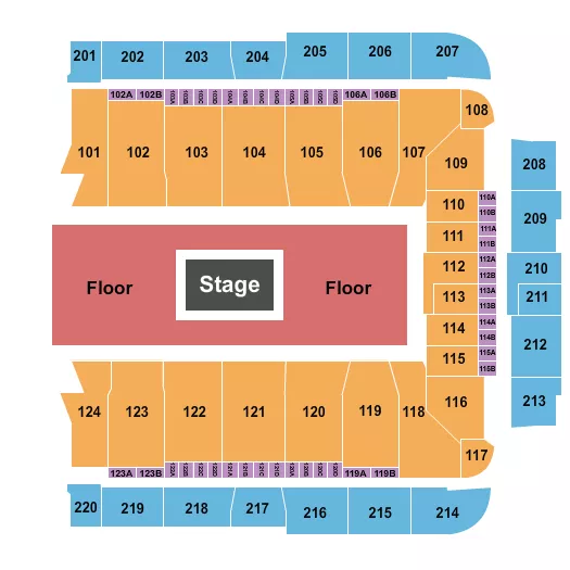 seating chart for CFG Bank Arena - Center Stage - eventticketscenter.com