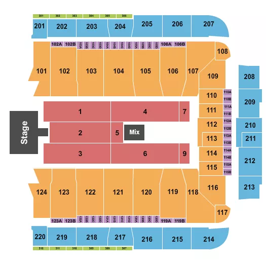 seating chart for CFG Bank Arena - Christian Nodal - eventticketscenter.com