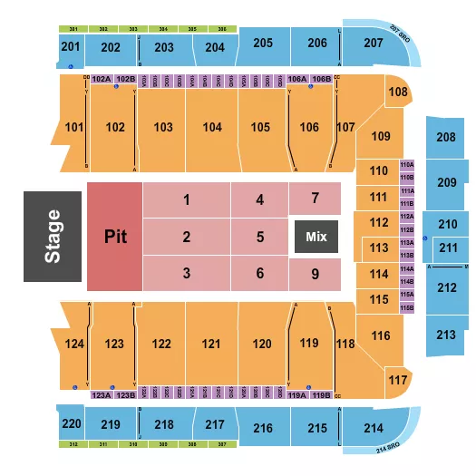 seating chart for CFG Bank Arena - Daniel Caesar - eventticketscenter.com