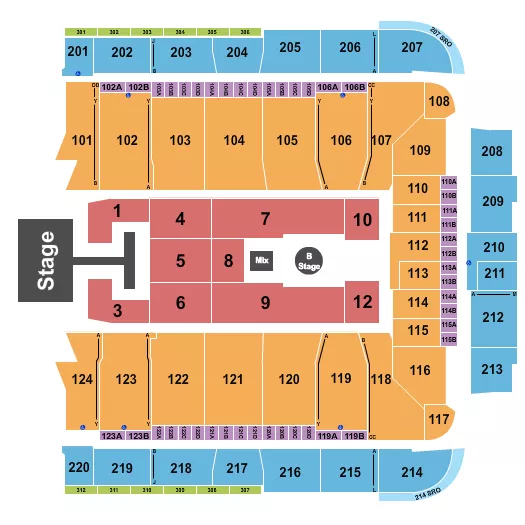 seating chart for CFG Bank Arena - Descendants & Zombies - eventticketscenter.com