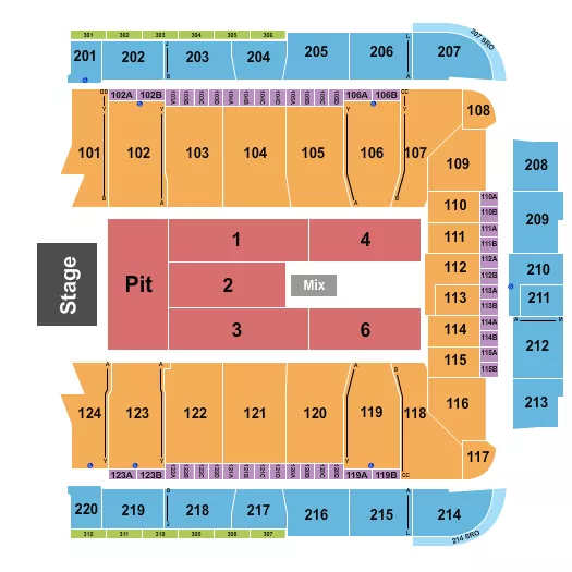 seating chart for CFG Bank Arena - Endstage Pit 3 - eventticketscenter.com