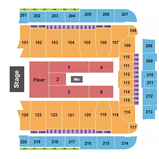seating chart for CFG Bank Arena - Flr GA/Rsv Flr 1-6, no 5 - eventticketscenter.com