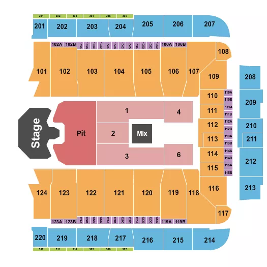 seating chart for CFG Bank Arena - Ghost - eventticketscenter.com