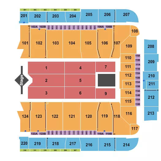 seating chart for CFG Bank Arena - J. Cole - eventticketscenter.com