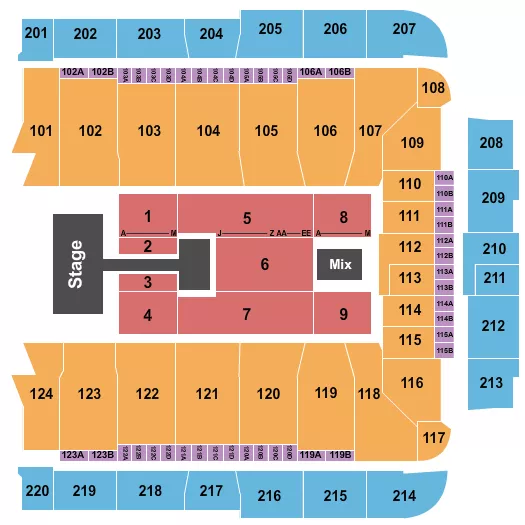 seating chart for CFG Bank Arena - Kirk Franklin - eventticketscenter.com