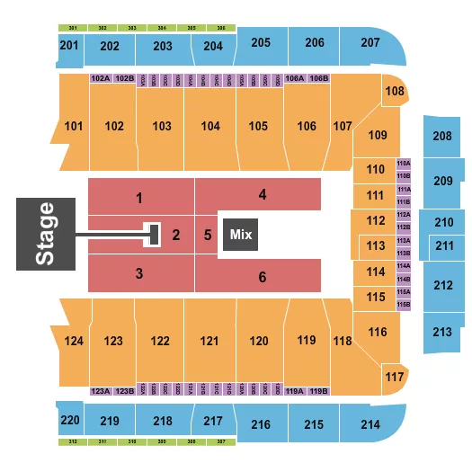 seating chart for CFG Bank Arena - MercyMe - eventticketscenter.com