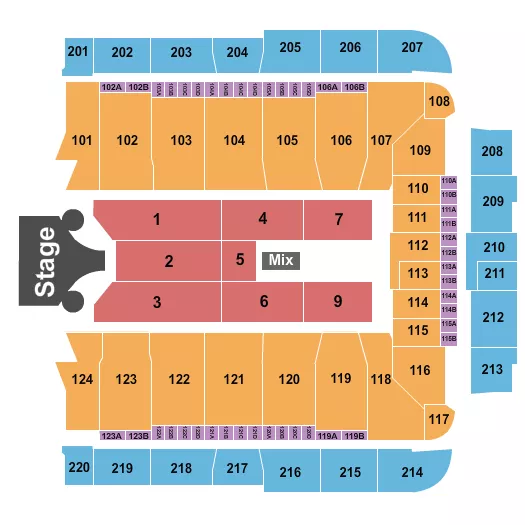seating chart for CFG Bank Arena - Missy Elliott - eventticketscenter.com