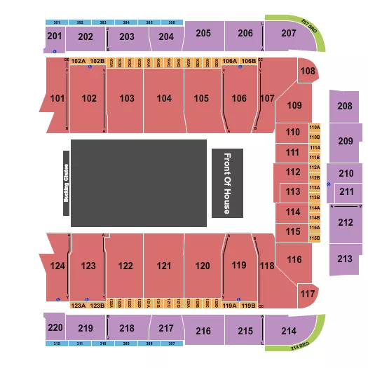 seating chart for CFG Bank Arena - Rodeo - eventticketscenter.com