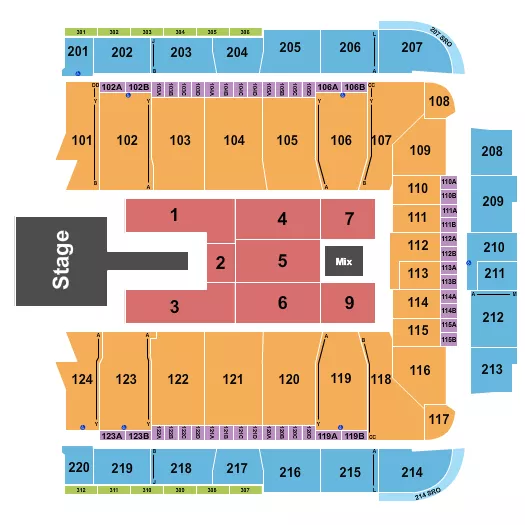 seating chart for CFG Bank Arena - Shakira - eventticketscenter.com